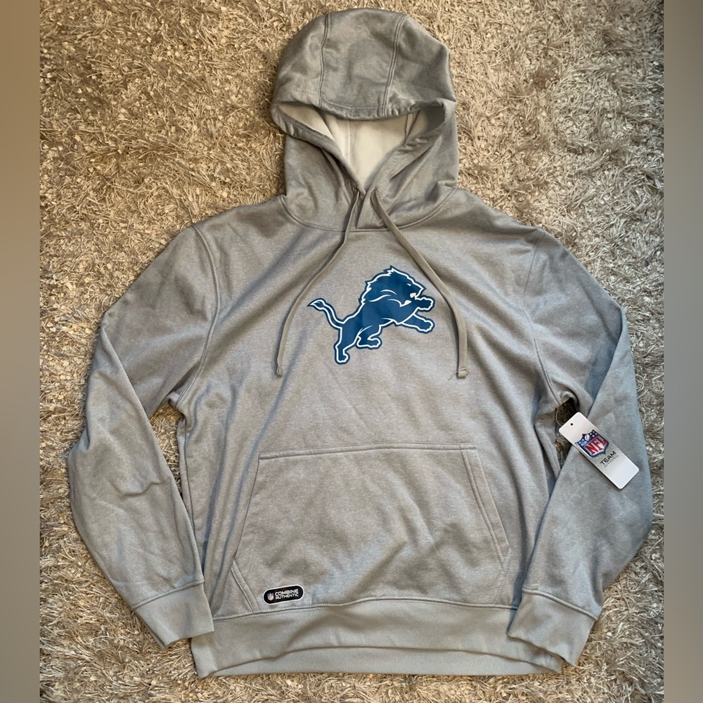 NFL Detroit Lions Silver women’s Hoodie sz L NWT - Picture 2 of 10